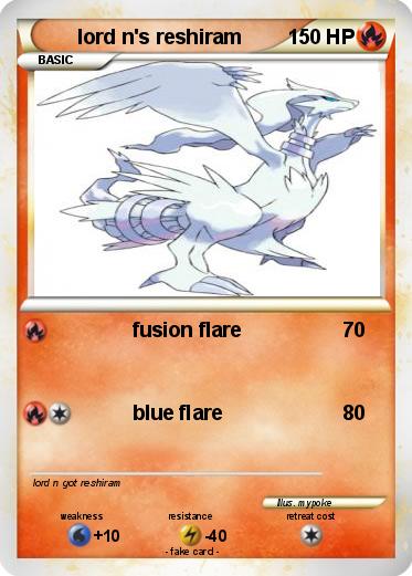Pokemon lord n's reshiram