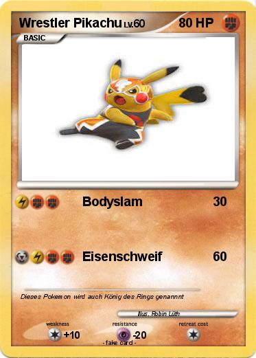 Pokemon Wrestler Pikachu