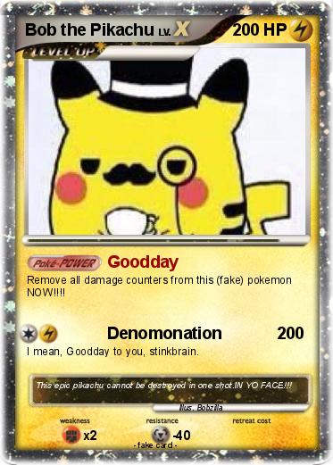 Pokemon Bob the Pikachu