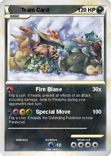 Pokemon Team Card