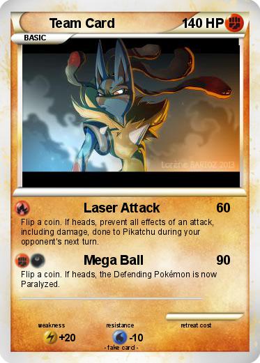 Pokemon Team Card