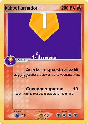 Pokemon kahoot ganador