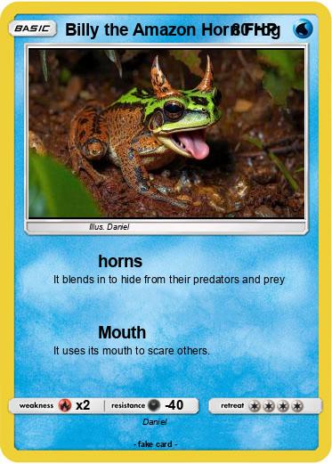 Pokemon Billy the Amazon Horn Frog