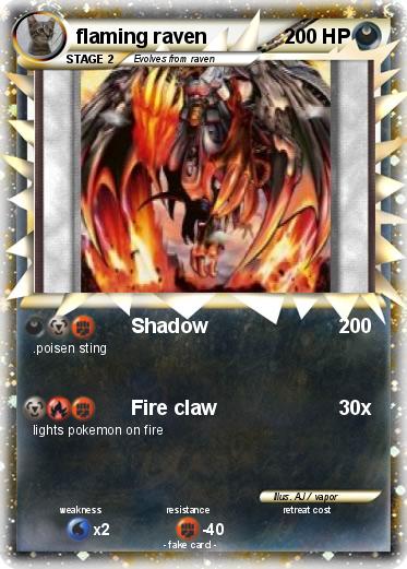 Pokemon flaming raven