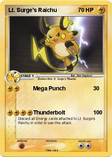 Pokemon Lt. Surge's Raichu