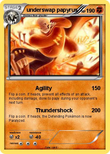 Pokemon underswap papyrus