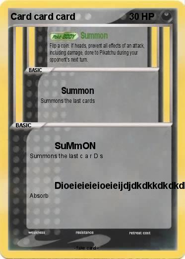 Pokemon Card card card