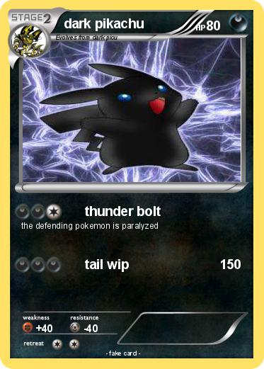 Pokemon dark pikachu