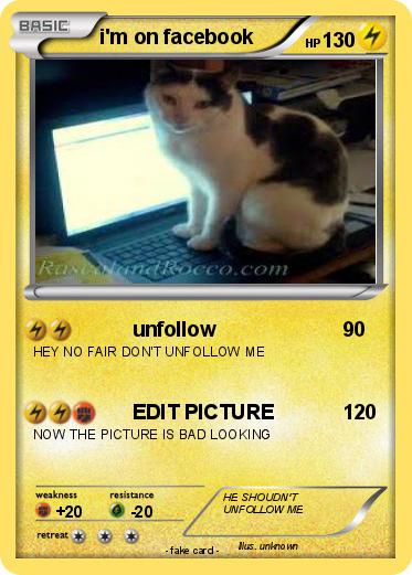 Pokemon i'm on facebook