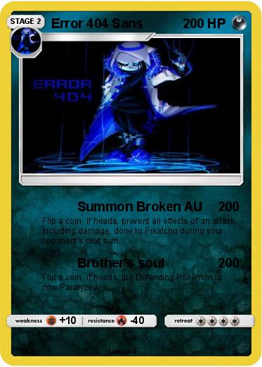 Pokemon Error 404 Sans