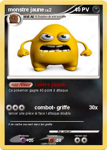 Pokemon monstre jaune