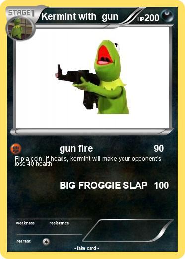 Pokemon Kermint with  gun