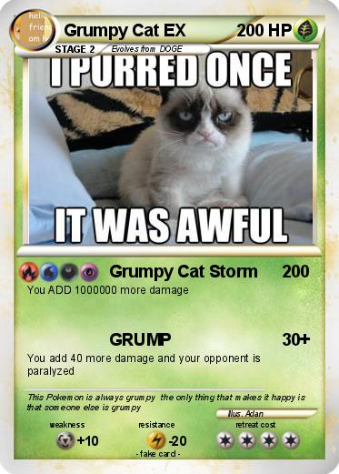 Pokemon Grumpy Cat EX