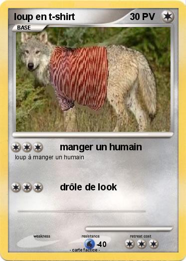 Pokemon loup en t-shirt