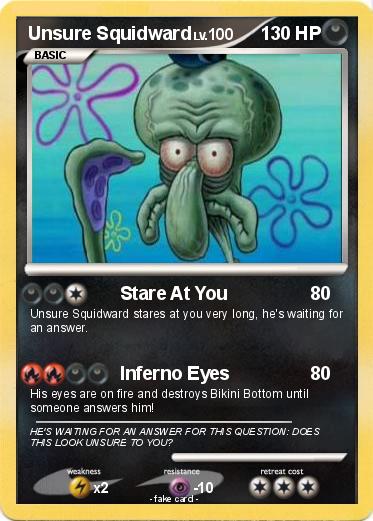 Pokemon Unsure Squidward