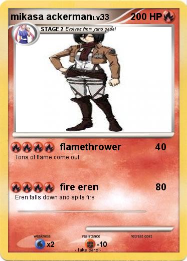 Pokemon mikasa ackerman