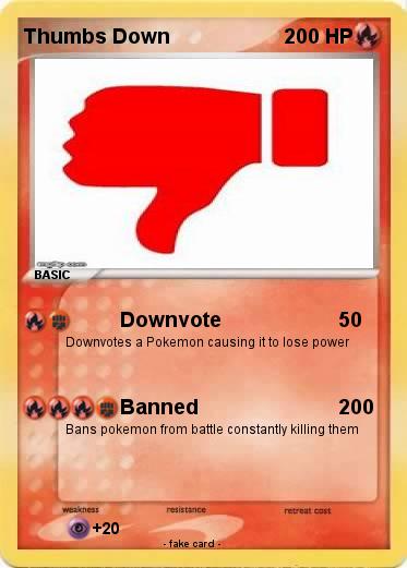 Pokemon Thumbs Down