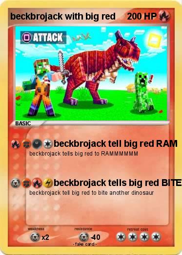 Pokemon beckbrojack with big red