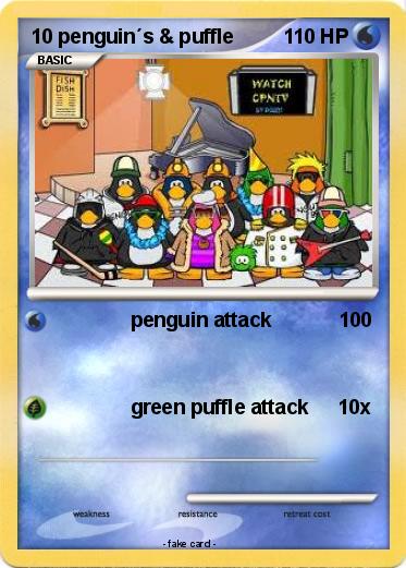 Pokemon 10 penguin´s & puffle