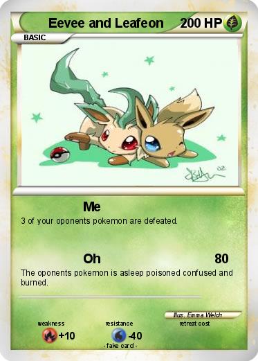 Pokemon Eevee and Leafeon