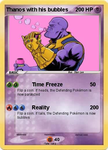 Pokemon Thanos with his bubbles