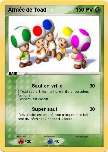 Pokemon Armée de Toad