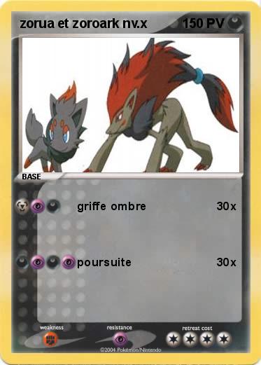 Pokemon zorua et zoroark nv.x