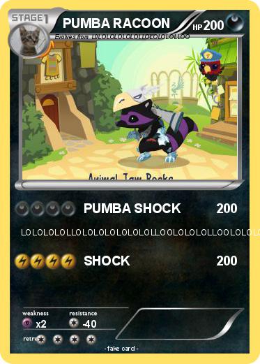 Pokemon PUMBA RACOON