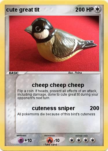 Pokemon cute great tit