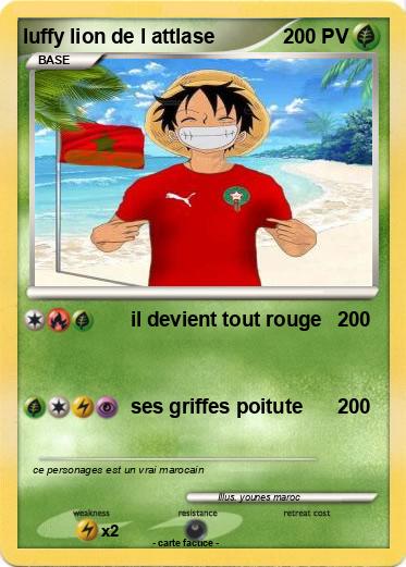Pokemon luffy lion de l attlase