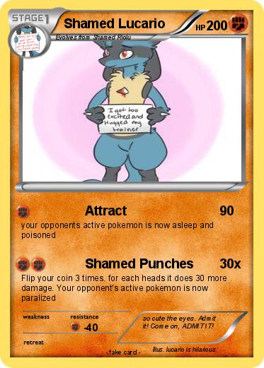Pokemon Shamed Lucario