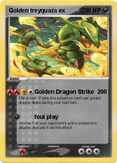Pokemon Golden treyquaza ex