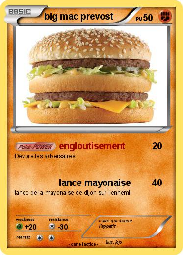 Pokemon big mac prevost