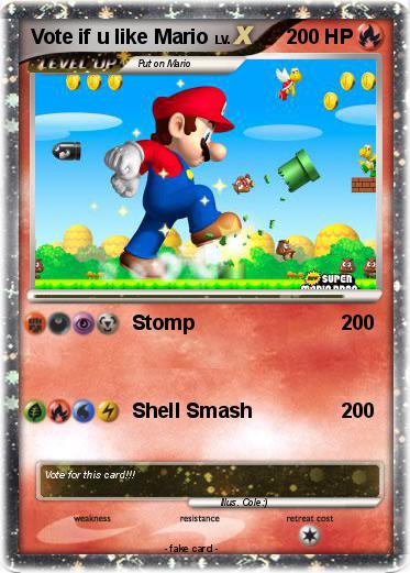 Pokemon Vote if u like Mario