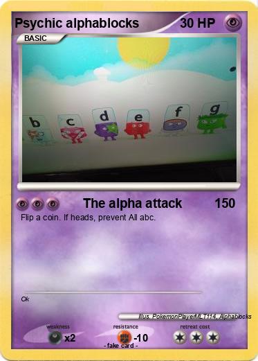 Pokemon Psychic alphablocks
