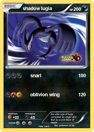 Pokemon shadow lugia