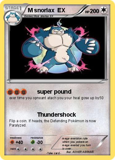 Pokemon M snorlax  EX