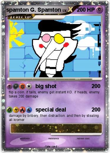 Pokemon spamton G. Spamton