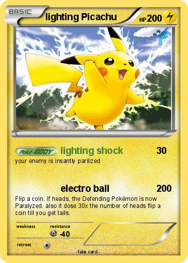 Pokemon lighting Picachu