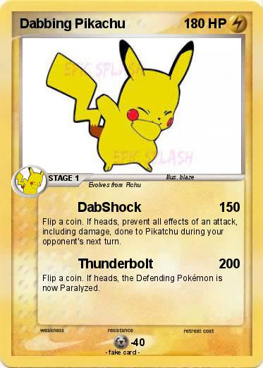 Pokemon Dabbing Pikachu