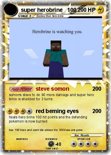 Pokemon super herobrine   100