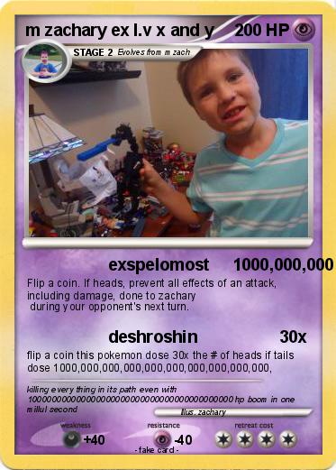 Pokemon m zachary ex l.v x and y