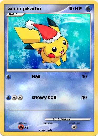 Pokemon winter pikachu