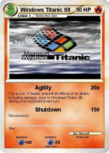 Pokemon Windows Titanic 98