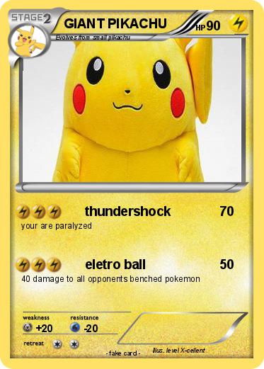 Pokemon GIANT PIKACHU