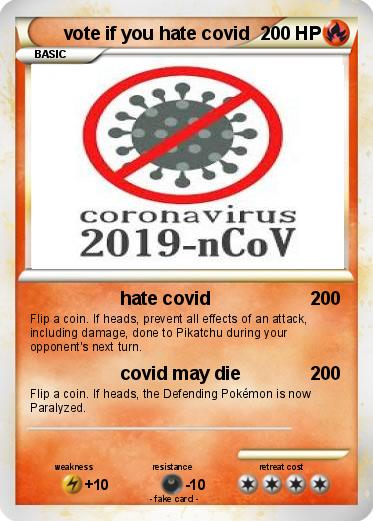 Pokemon vote if you hate covid