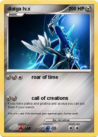 Pokémon dialga lv x 97 97 - roar of time - My Pokemon Card