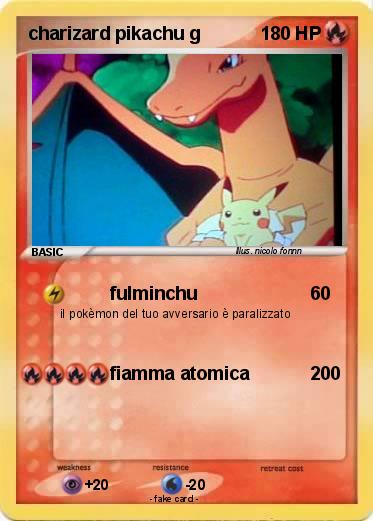 Pokemon charizard pikachu g