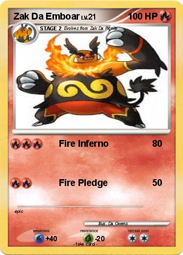 Pokemon Zak Da Emboar