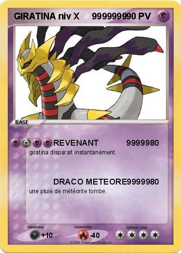 Pokemon GIRATINA niv X     9999999